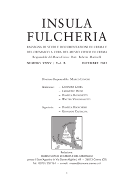 insula fulcheria - Comune di Crema