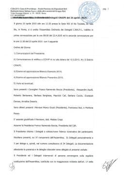 Page 1 I> ,—-`--`- C.RAI.P.1. Cassa di Previdenza — Fondo