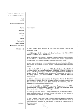 CAPALBO Maria - Regione Marche