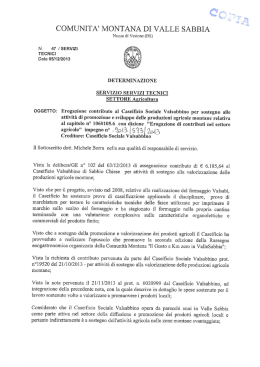 Vedi provvedimento - Comunit&agrave; Montana di Valle Sabbia