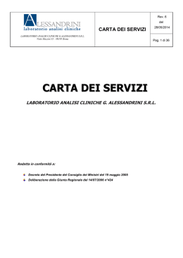 Visualizza La Carta dei Servizi