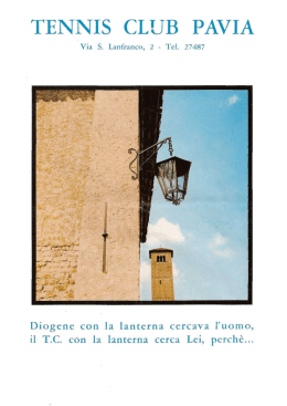 L`opuscolo promozionale del 1968