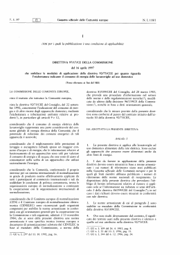 Direttiva n. 97/17/Ce della Commissione del 16 aprile