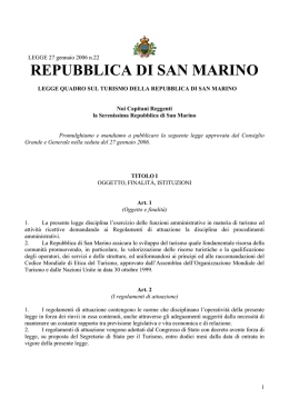 Legge nr. 22/2006 - Visit San Marino