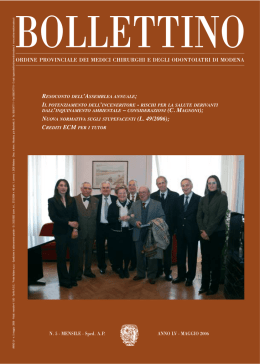 Maggio 2006 - Ordine Provinciale dei Medici Chirurghi e degli