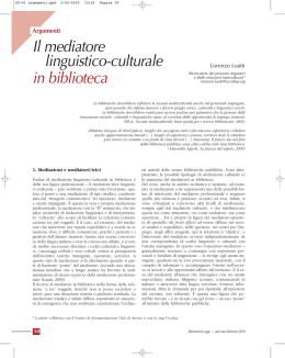 Il mediatore linguistico-culturale in biblioteca
