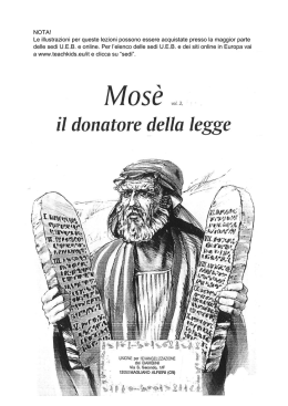 Mos&egrave;, il donatore della legge