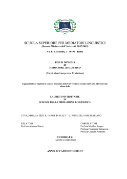 &ldquo;Il Made in Italy&rdquo;