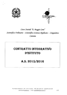 Contratto Integrativo - Liceo scientifico Boggio Lera