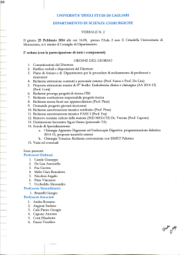 - Dipartimenti - Università degli studi di Cagliari.