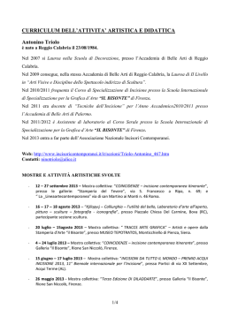 Curriculum Vitae - Giovani Artisti italiani