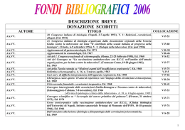 Fondi Bibliografici 2006