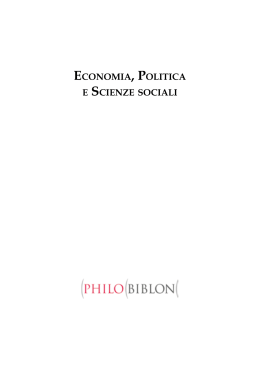 economia, politica e scienze sociali