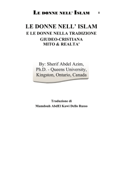 Le Donne nell`Islam e le Donne nella Tradizione Giudeo