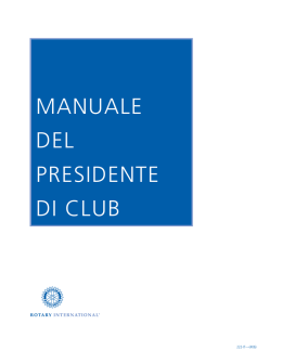 manuale del presidente di club
