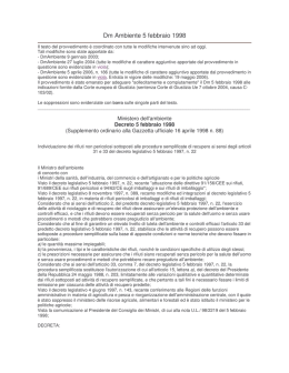 Dm Ambiente 5 febbraio 1998 testo coordinato