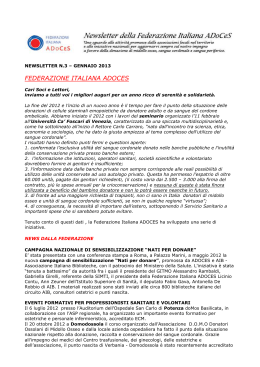 Newsletter 01/2013 - Federazione Italiana Adoces