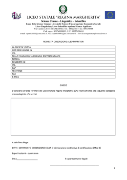 Moduli per rinnovo Albo Fornitori