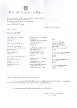 Prot. n. 27239 del 5 novembre 2013