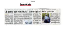 La Polizia Locale organizza un corso per