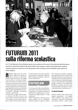 fUTURU|11 2011 sulla riforma scolastica - AEIT-TAA