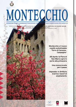 Notiziario Aprile 2008 - Comune di Montecchio Emilia