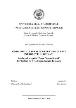 Tesi di laurea di Alda Guerra sull`Institut