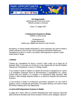 L`integrazione di genere in Belgio