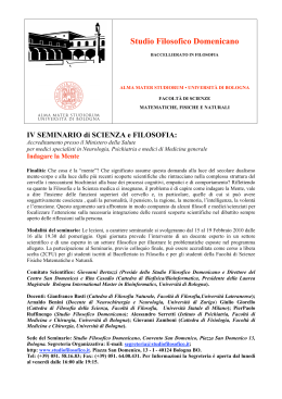 IV SEMINARIO di SCIENZA e FILOSOFIA
