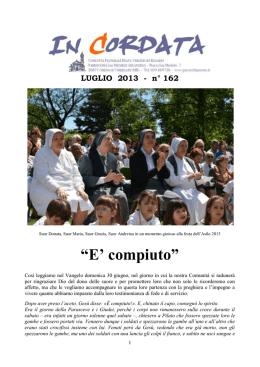 &ldquo;E` compiuto&rdquo;