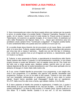 dio mantiene la sua parola - Missione libera Bethel