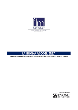 la buona accoglienza - Fondazione Leone Moressa