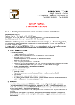 Condizioni generali applicate a tutti i viaggi