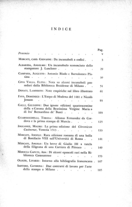 Vedi indice - Edizioni di Storia e Letteratura