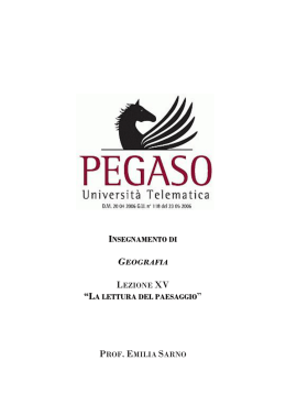 la lettura del paesaggio