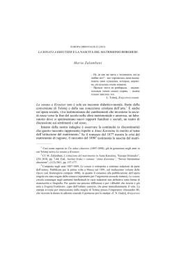 Maria Zalambani La sonata a Kreutzer non &egrave;