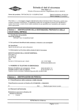 Scheda di dati di sicurezza