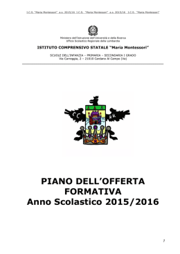 P.O.F. anno scolastico 2015/2016