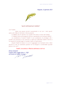 spunti settimanal settimanal settimanali per meditare