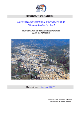 sert catanzaro - report 2007