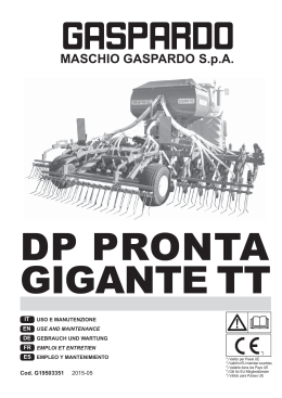 Operation Manual DP-GIGANTE TT 2015