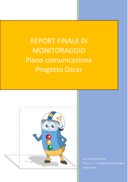 REPORT FINALE DI MONITORAGGIO Piano