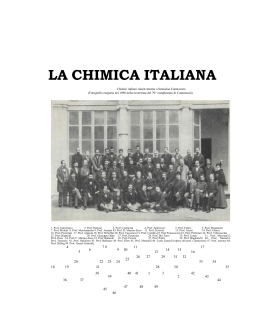 la chimica italiana - Dipartimento di Scienze Chimiche