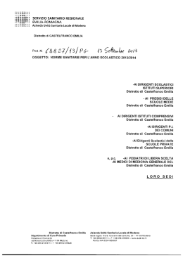 Norme sanitarie per l`anno scolastico 2013/14