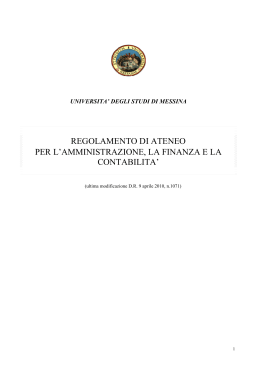 Regolamento - Università degli Studi di Messina