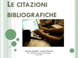 le citazioni bibliografiche - Universit&agrave; Ca` Foscari di Venezia