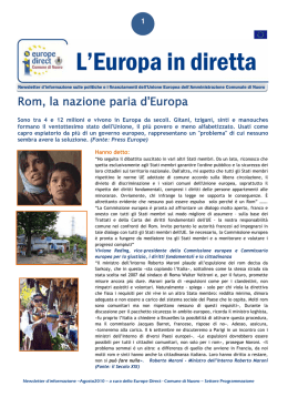 Newsletter di Agosto 2010 (pdf - 977Kb)