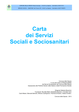 Carta dei Servizi Sociali