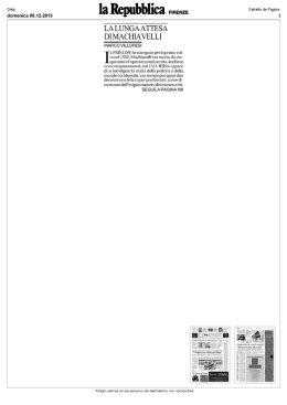 La lunga attesa di Machiavelli