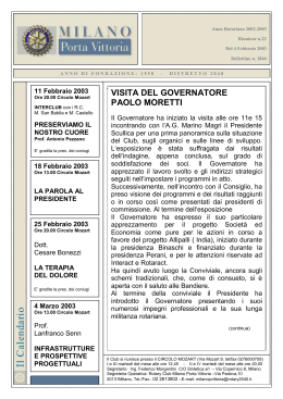 Notiziario n. 22 - Rotary Milano Porta Vittoria